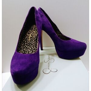Jessica Simpson 'JS-Waleo' Platform Suede Pumps - Majestic Purple - Size 9.5 M